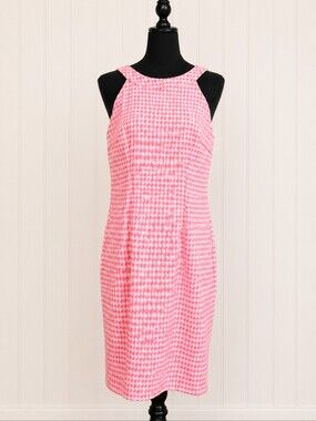 Katia Pink Houndstooth Dress